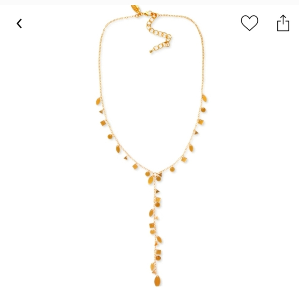 STYLE & CO GEOMETRIC CHARM LARIAT NECKLACE NWT